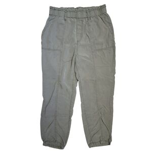 Social Standard by Sanctuary‎ Paperbag Pants Womens Sz M Olive Green Tencel Crop